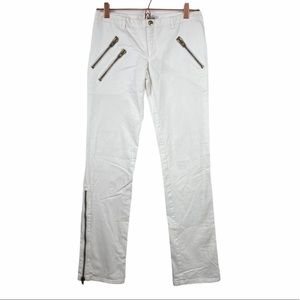 MOSCHINO White Straight Leg Pants US 6